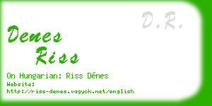 denes riss business card